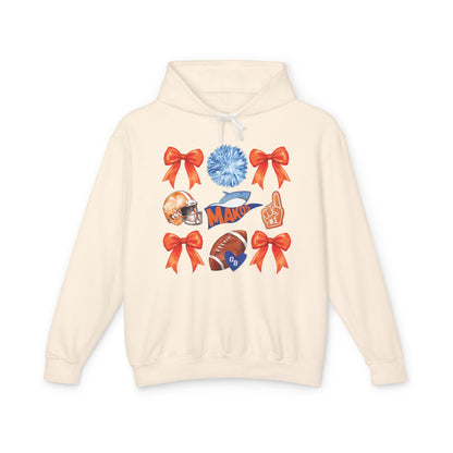 Makos Coquette Football Hoodie - Comfort Colors