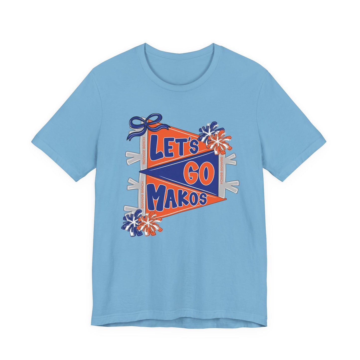 Adult Makos Let's Go Pennant Tee - Bella Canvas