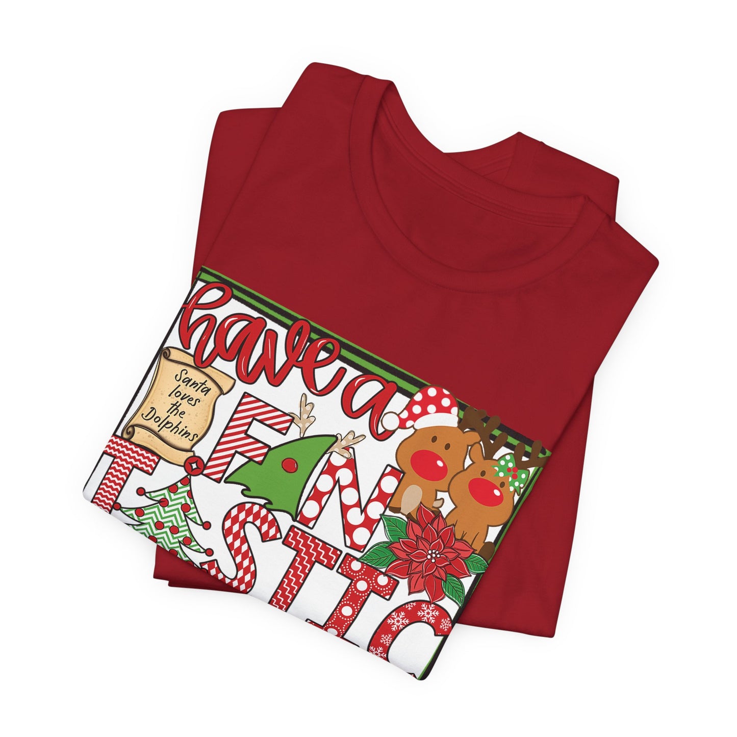 Dolphins Fintastic Christmas - Bella Canvas