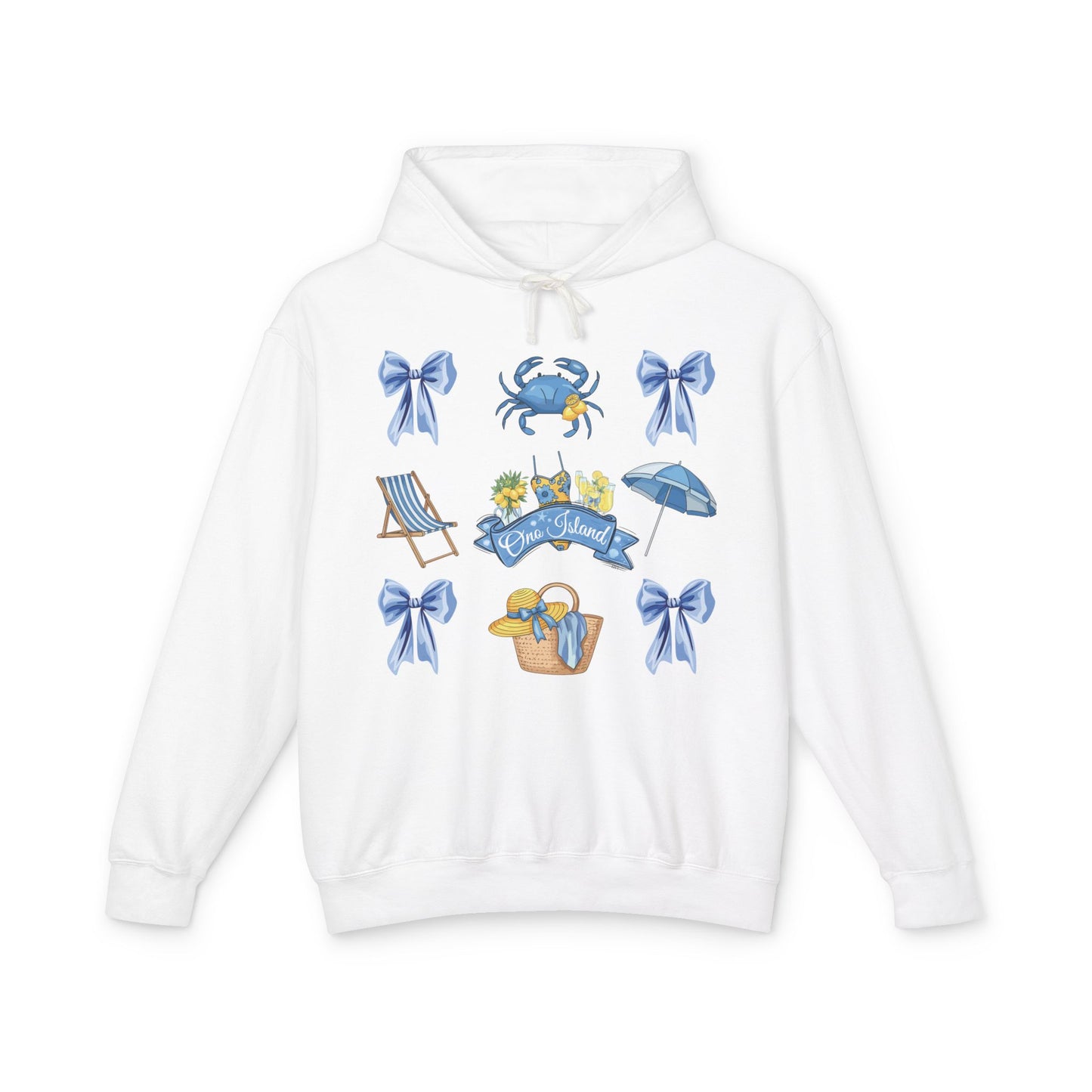 Adult Coquette Beach Day Lightweight Hooded Sweatshirt - Comfort Colors