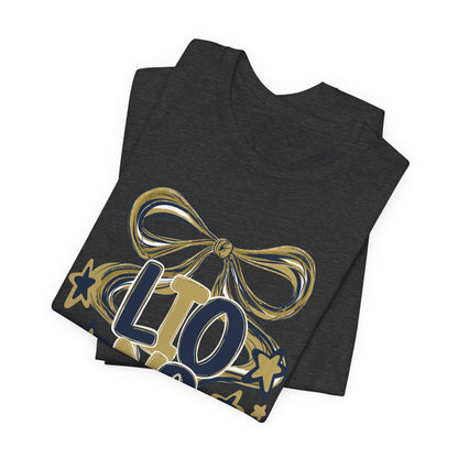 Lions Twirly Ribbon Tee - Bella Canvas