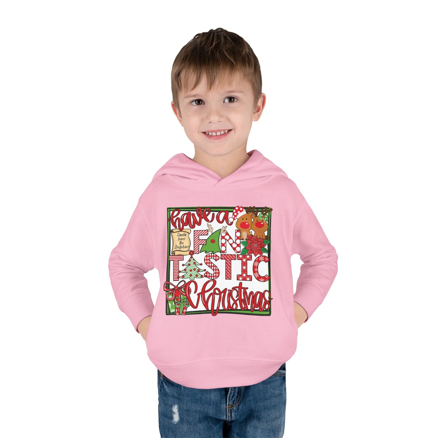 Dolphins Fintastic Christmas Toddler Hoodie