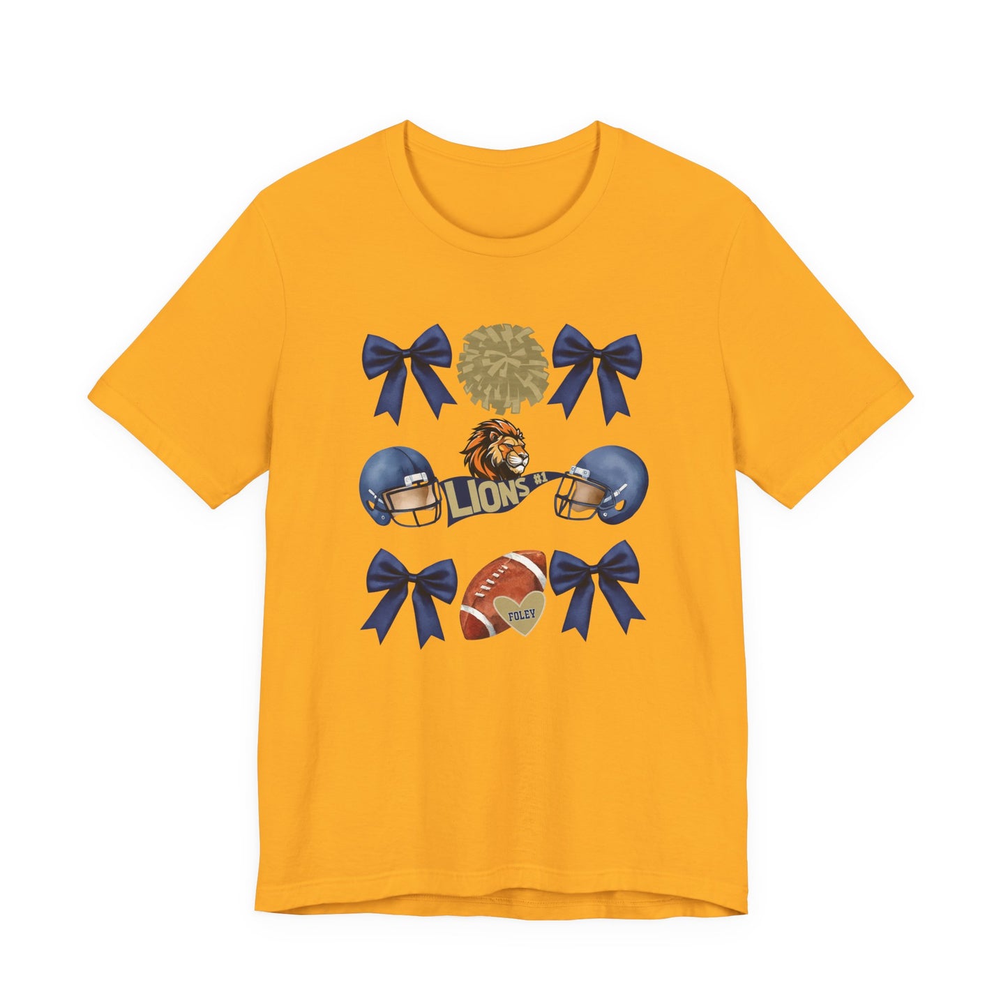 Lions Coquette Football Cheer Tee - Bella Canvas