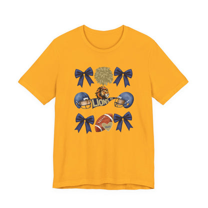 Lions Coquette Football Cheer Tee - Bella Canvas