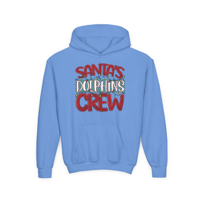 Santa's Dolphins Crew Youth Hoodie