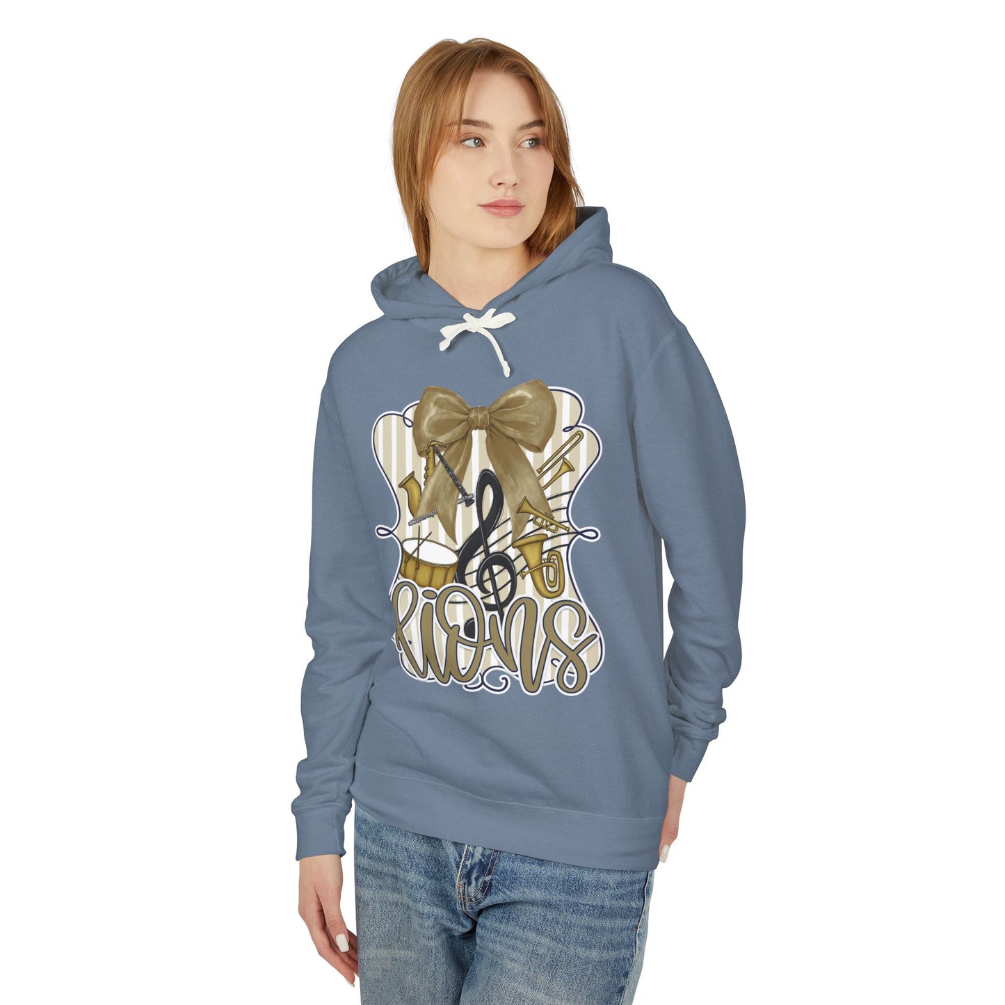 Adult Lions Coquette Band Hoodie - Comfort Colors