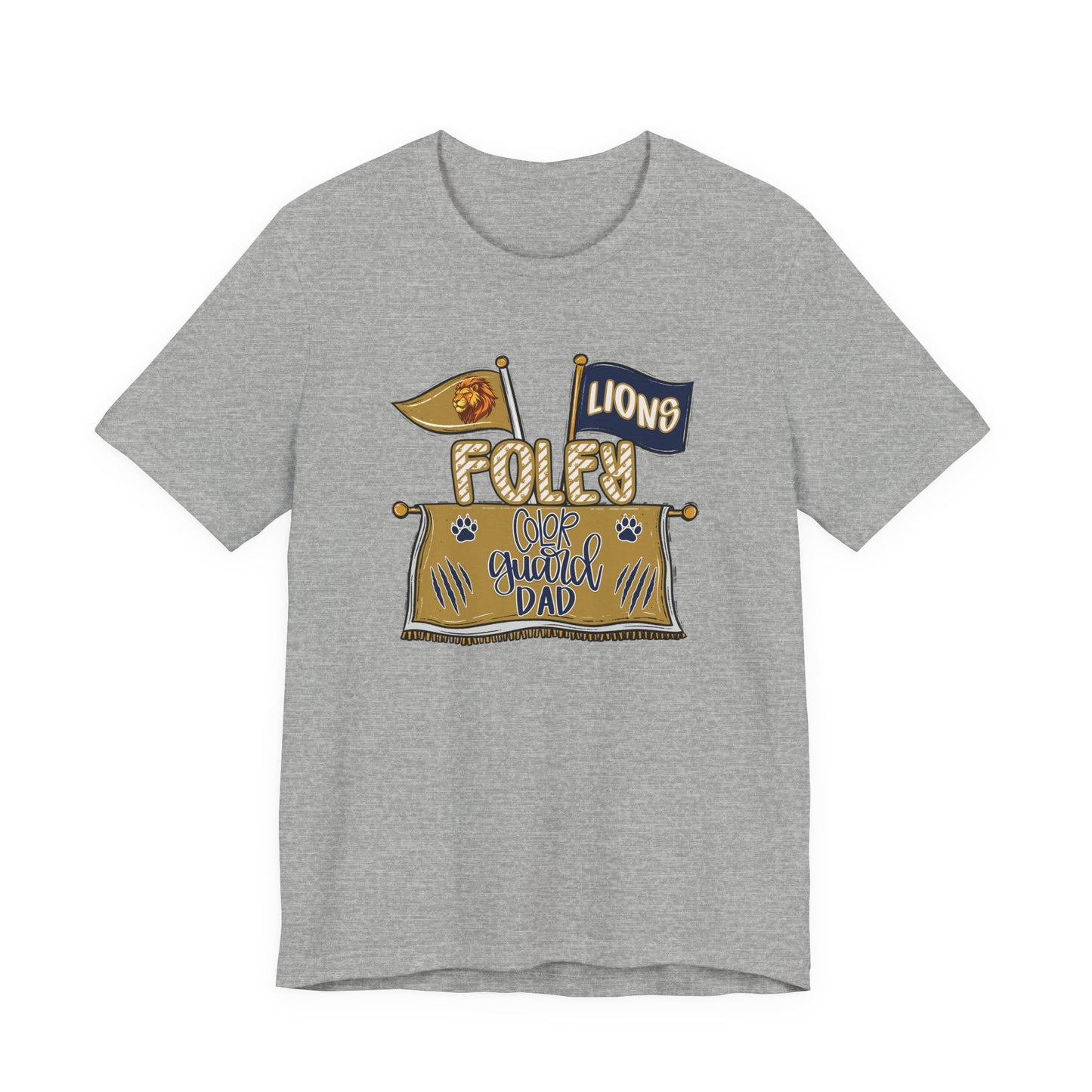 Adult Lions Color Guard Dad Tee - Bella Canvas