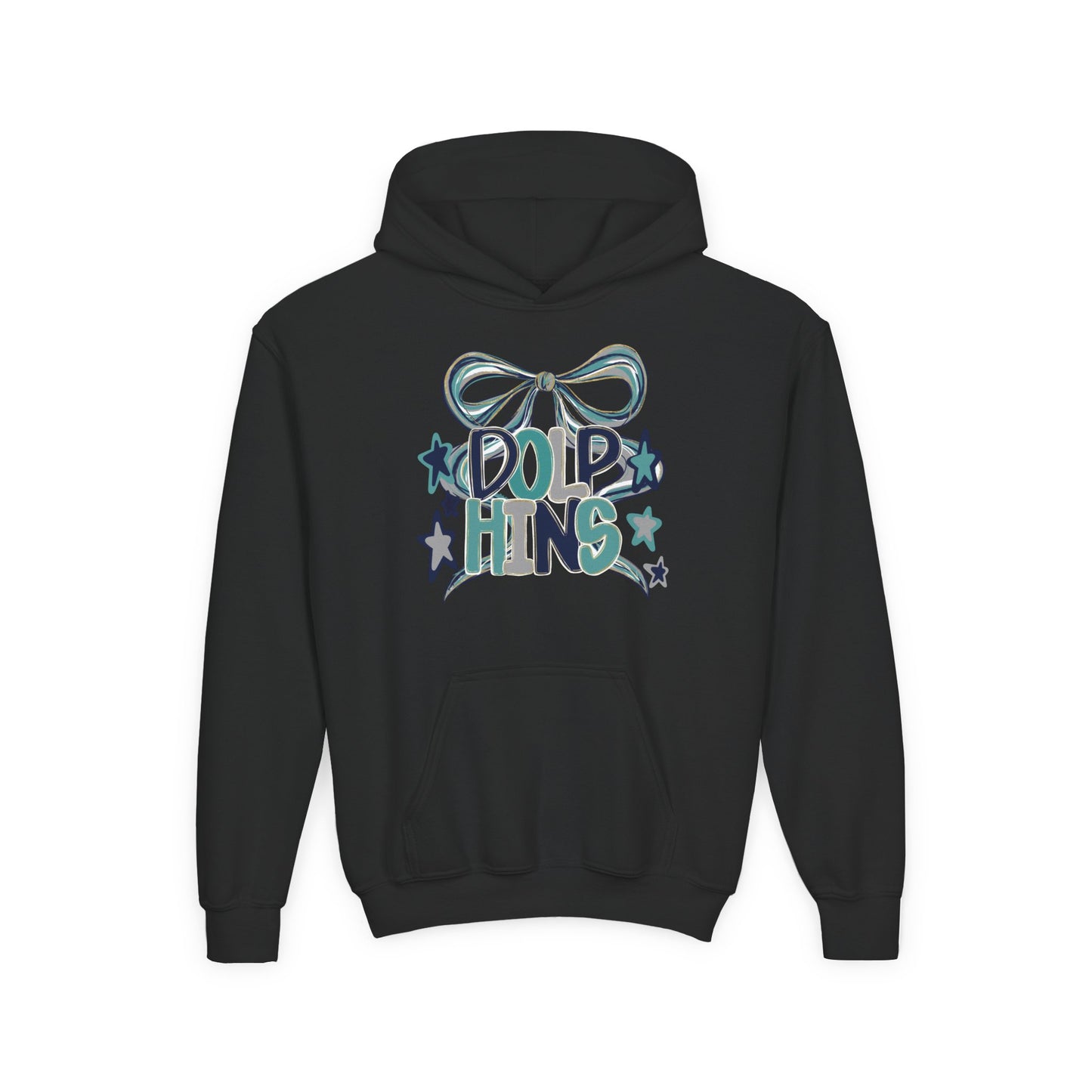 Youth Dolphins Ribbon Hoodie