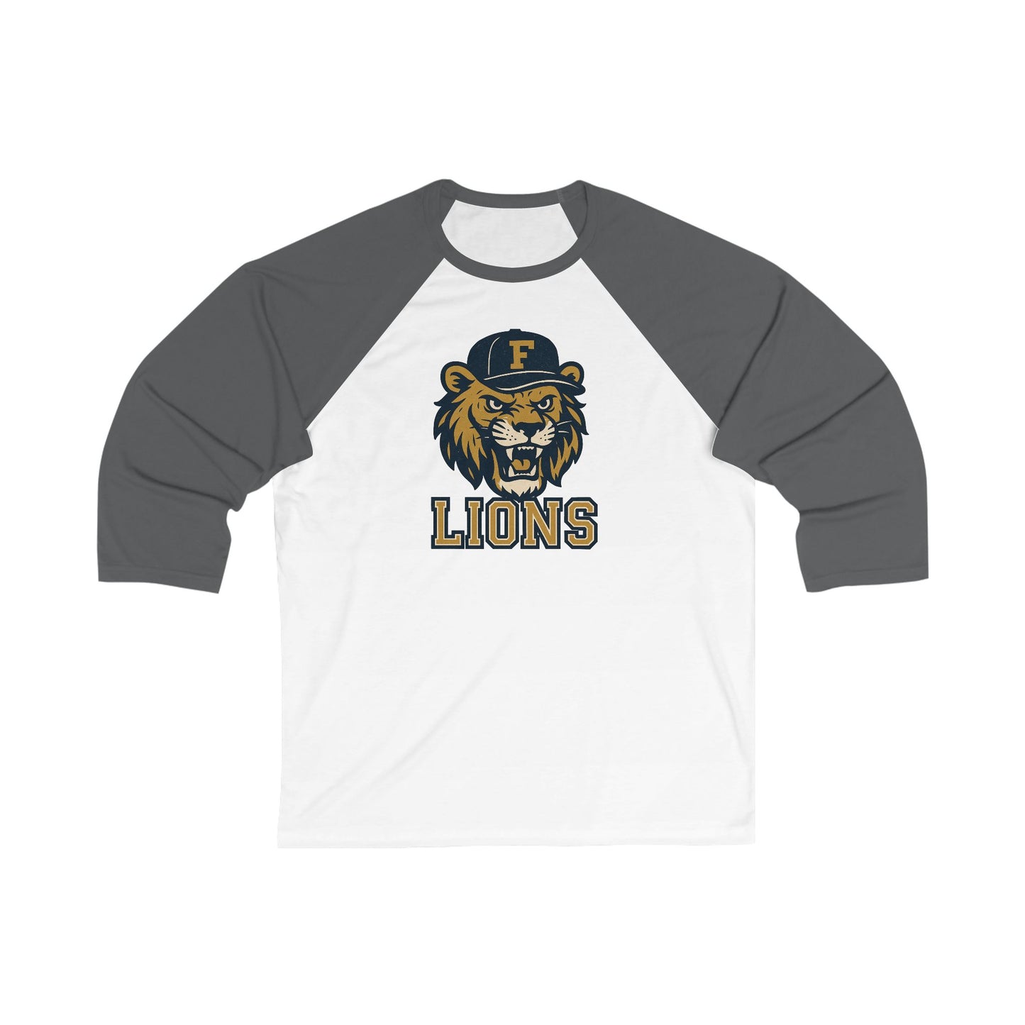 Adult Retro Roaring Lions Baseball Tee - Bella Canvas