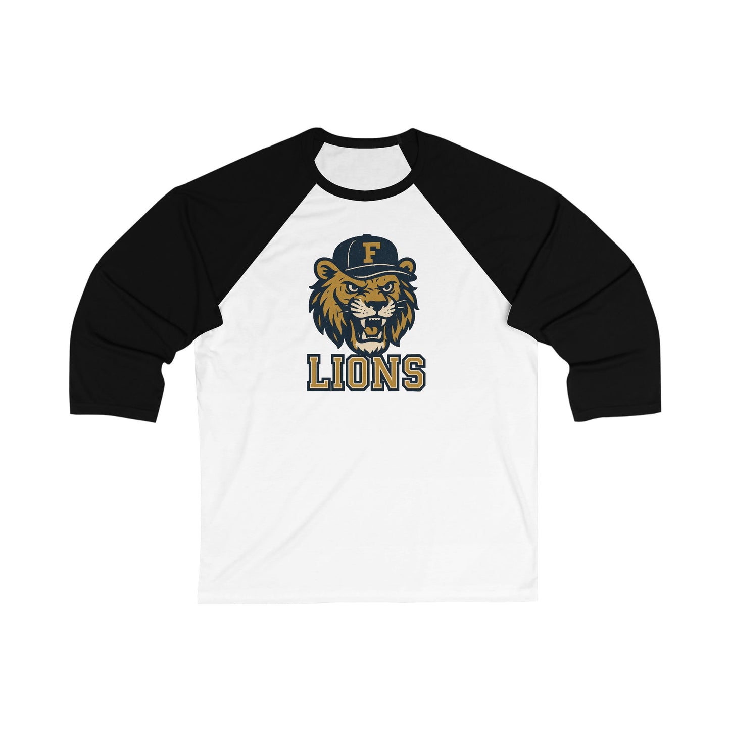 Adult Retro Roaring Lions Baseball Tee - Bella Canvas
