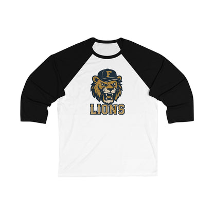 Adult Retro Roaring Lions Baseball Tee - Bella Canvas