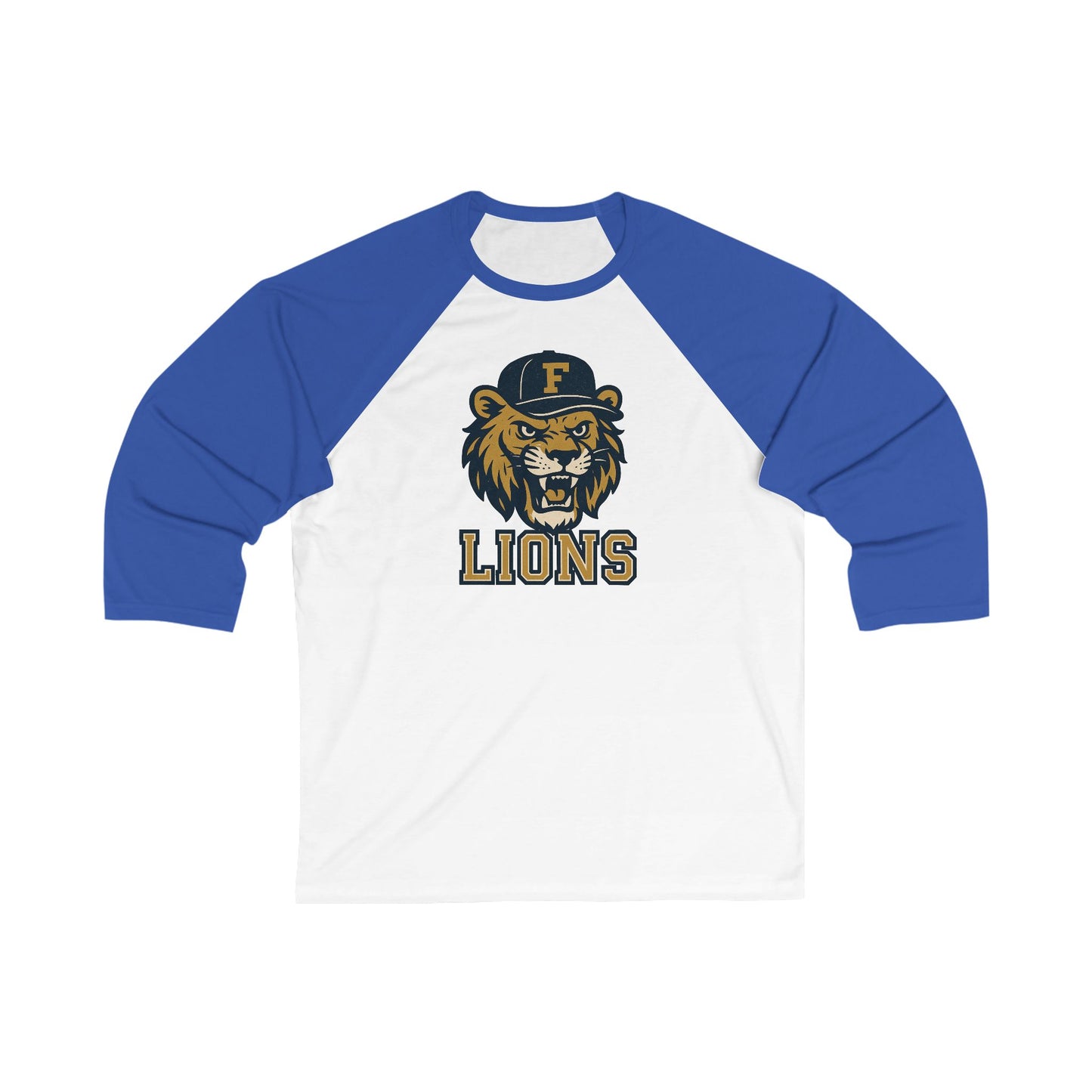 Adult Retro Roaring Lions Baseball Tee - Bella Canvas
