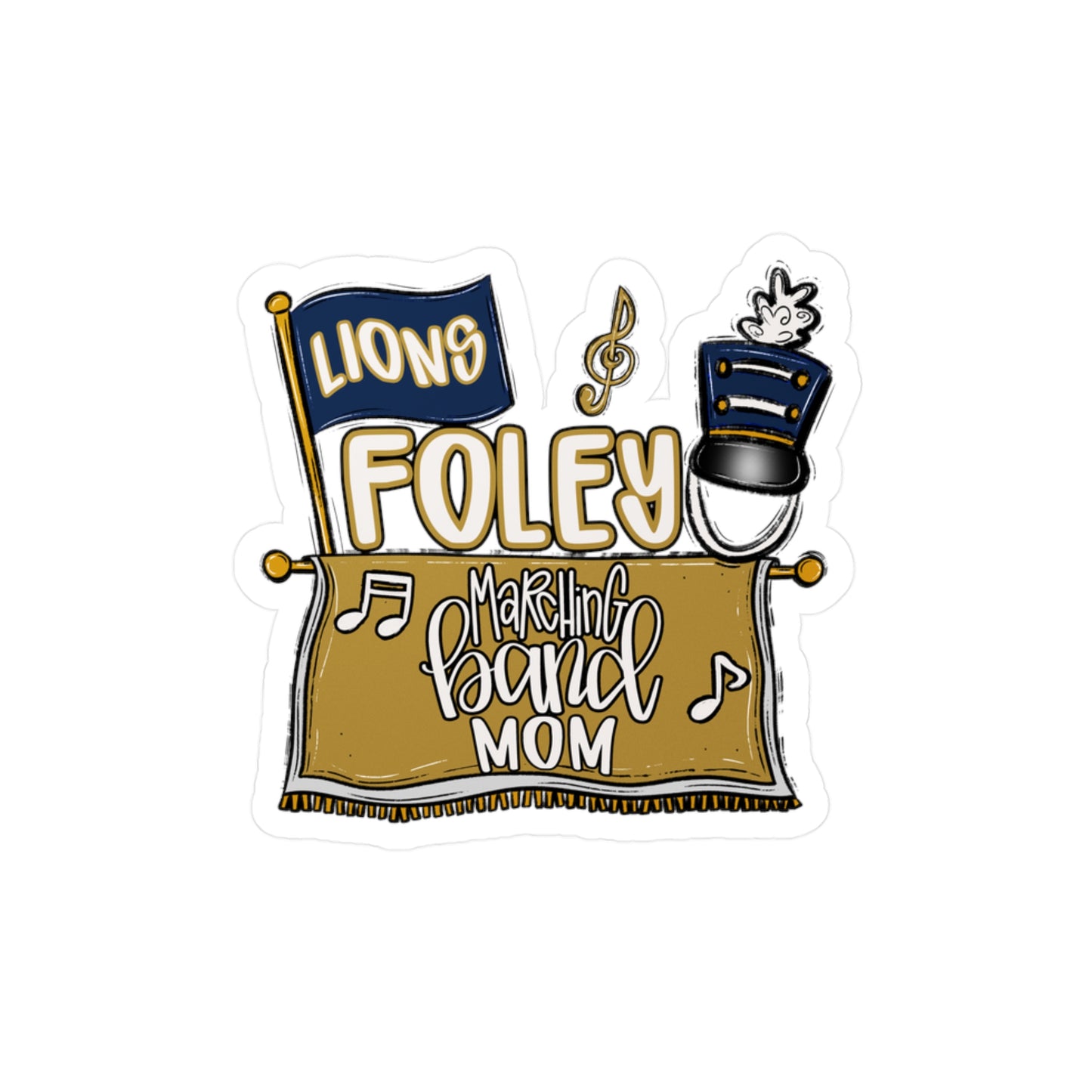 Foley Band Mom Vinyl Decals,
