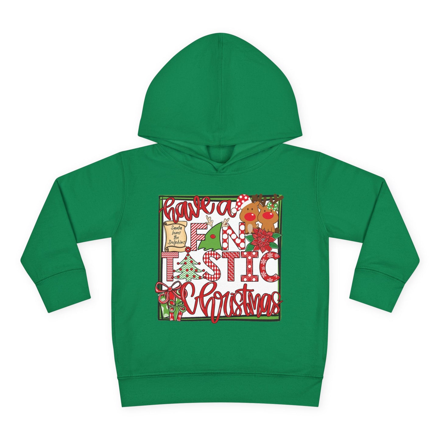 Dolphins Fintastic Christmas Toddler Hoodie