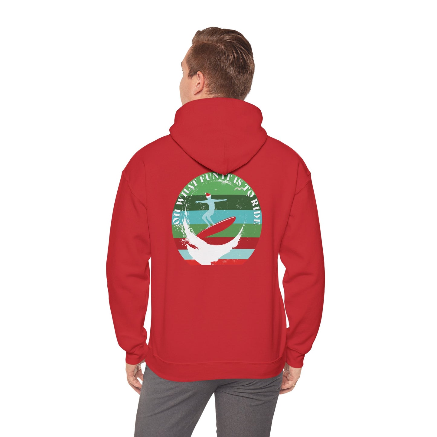 Adult Christmas Surf Hoodie - Gildan