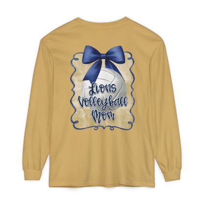 Foley Lions Volleyball Mom Long Sleeve T-Shirt- Comfort Colors