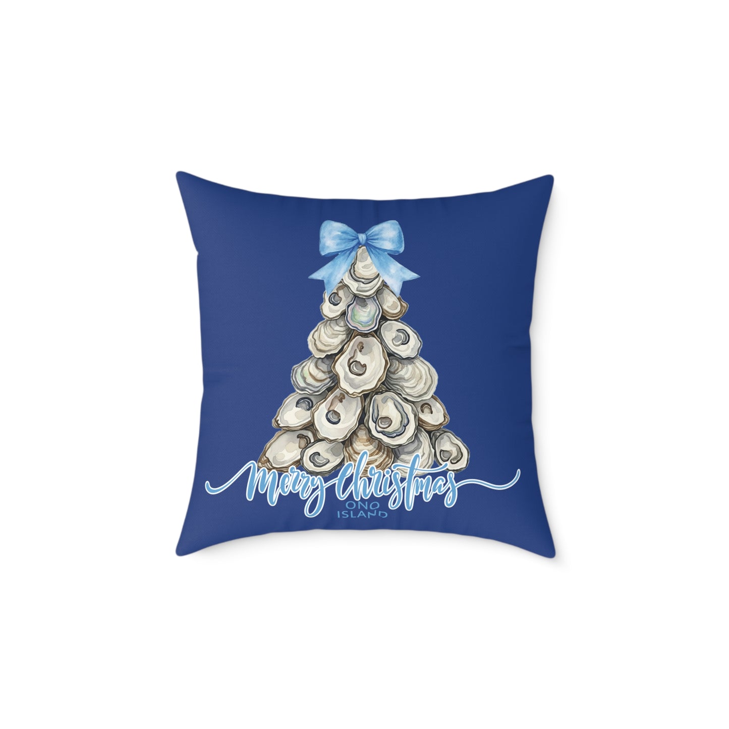 Ono Island Oyster Tree Blue Pillows