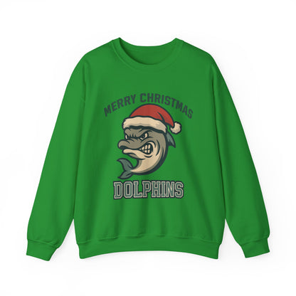 Merry Christmas Dolphins Sweatshirt - Gildan