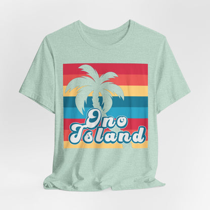 ADULT ONO ISLAND PALM GRID TSHIRT