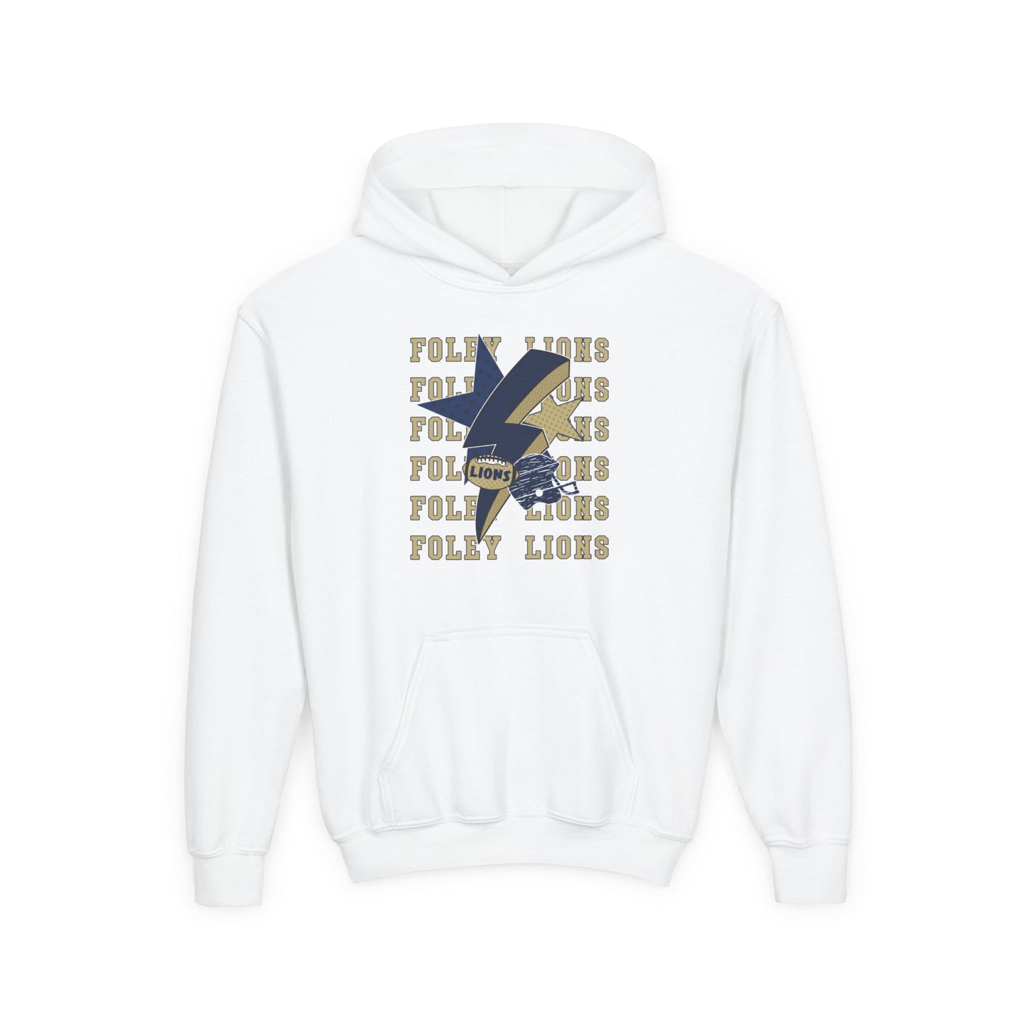 Youth Lions Lightning Football Hoodie
