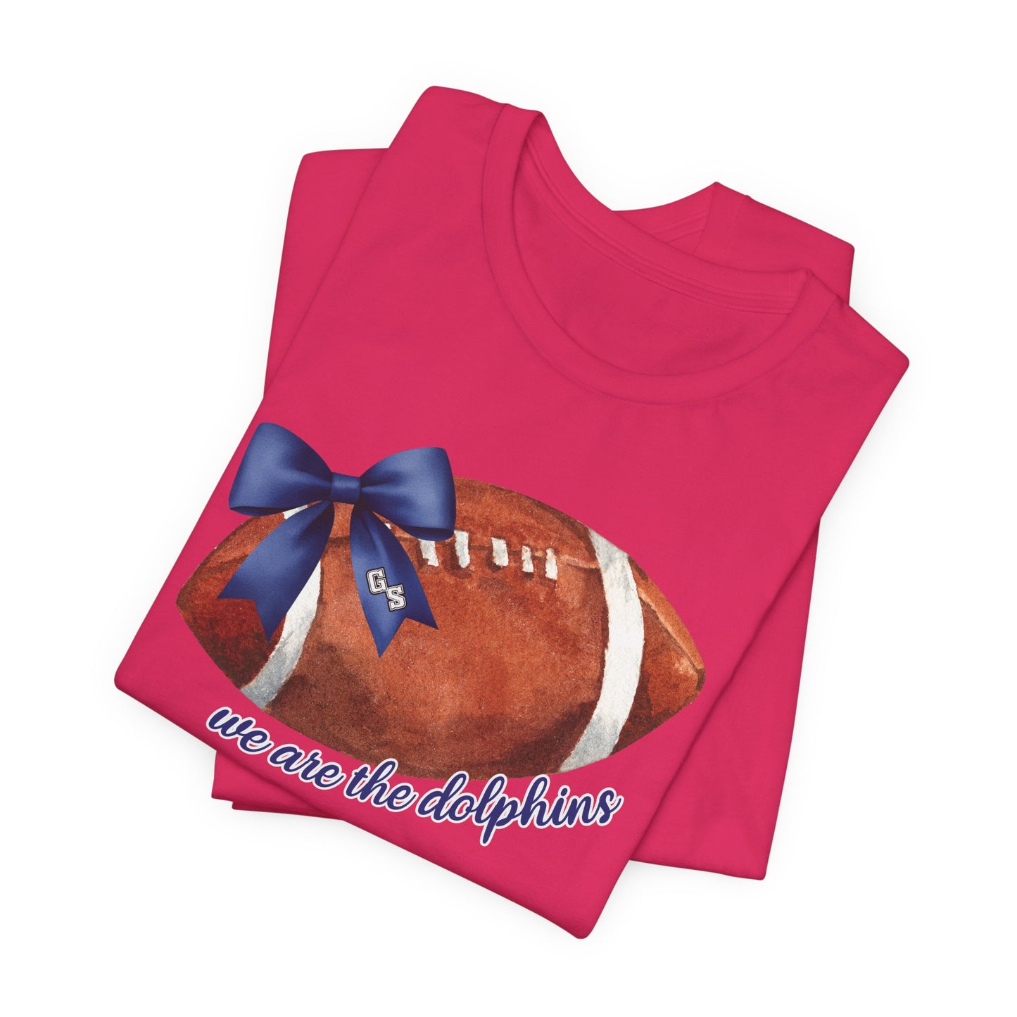 Adult Dolphins Coquette Football Tee