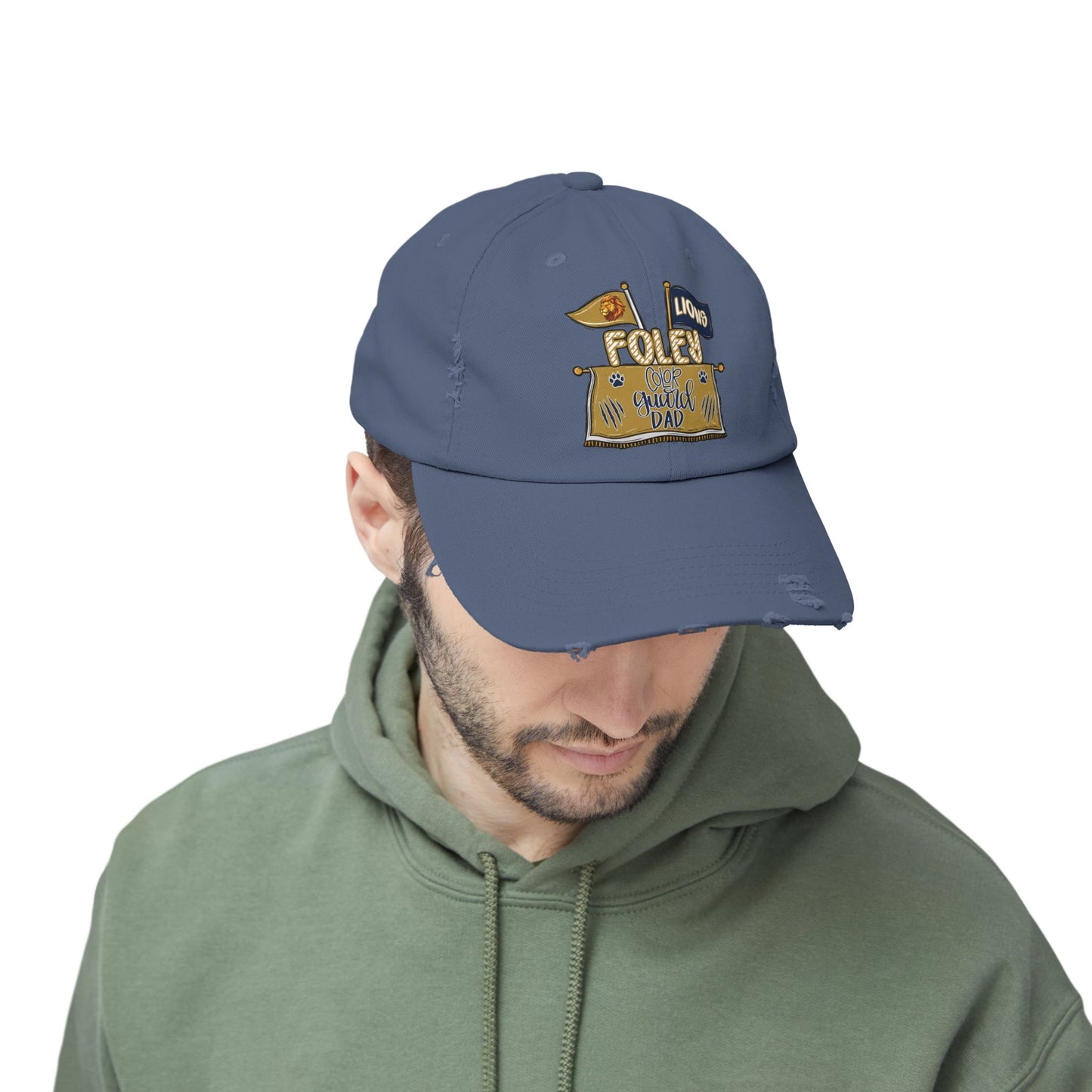 Lions Color Guard Dad Distressed Cap
