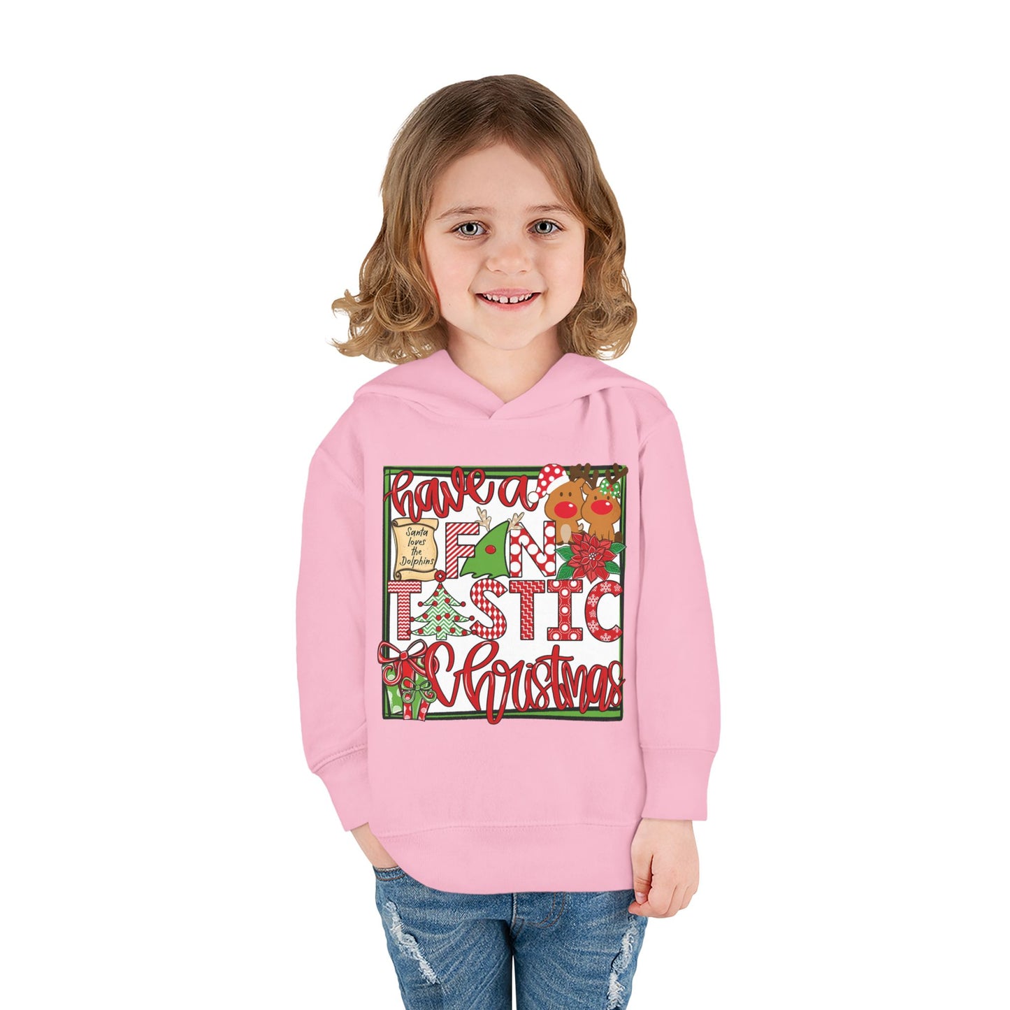 Dolphins Fintastic Christmas Toddler Hoodie