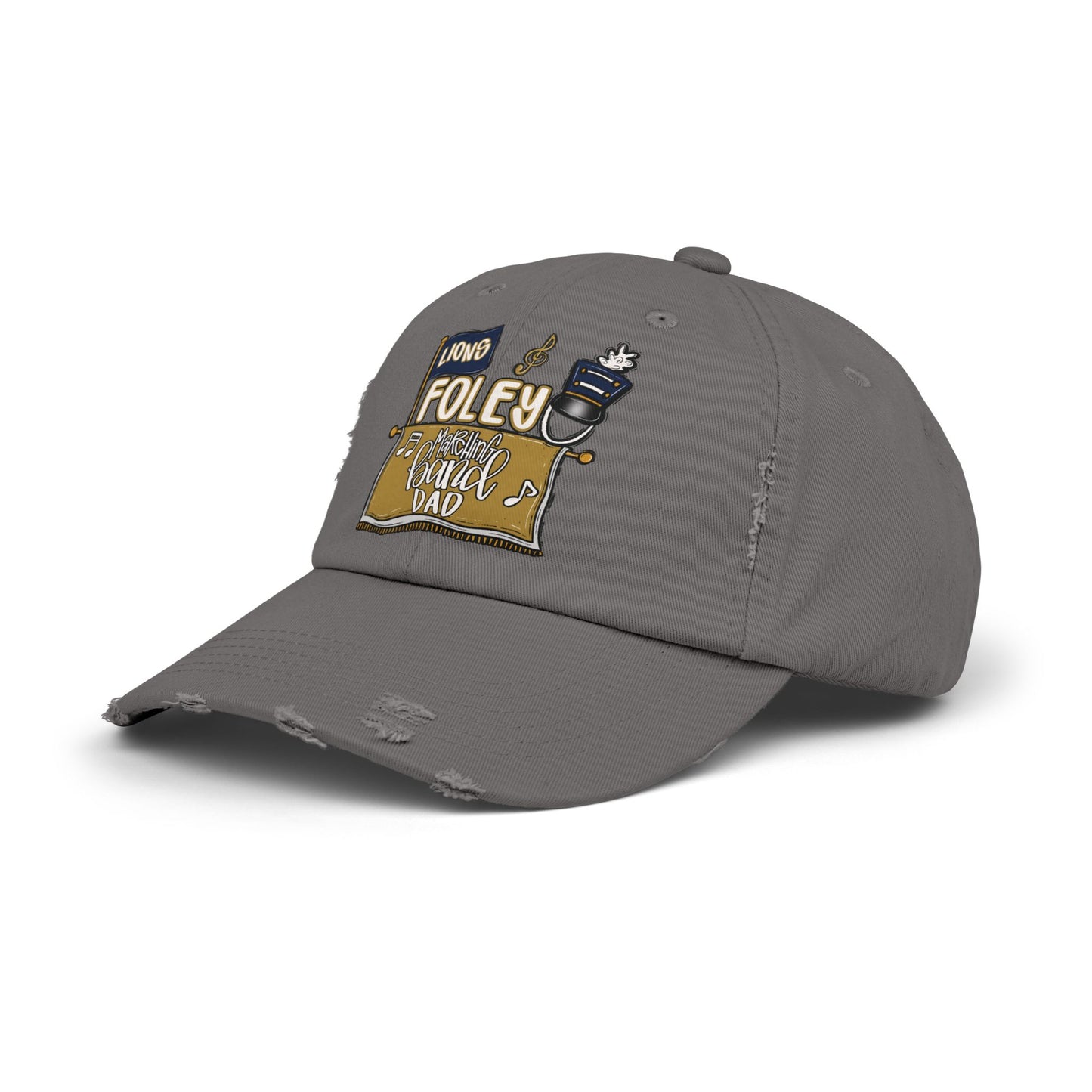Lions Marching Band Dad Distressed Cap