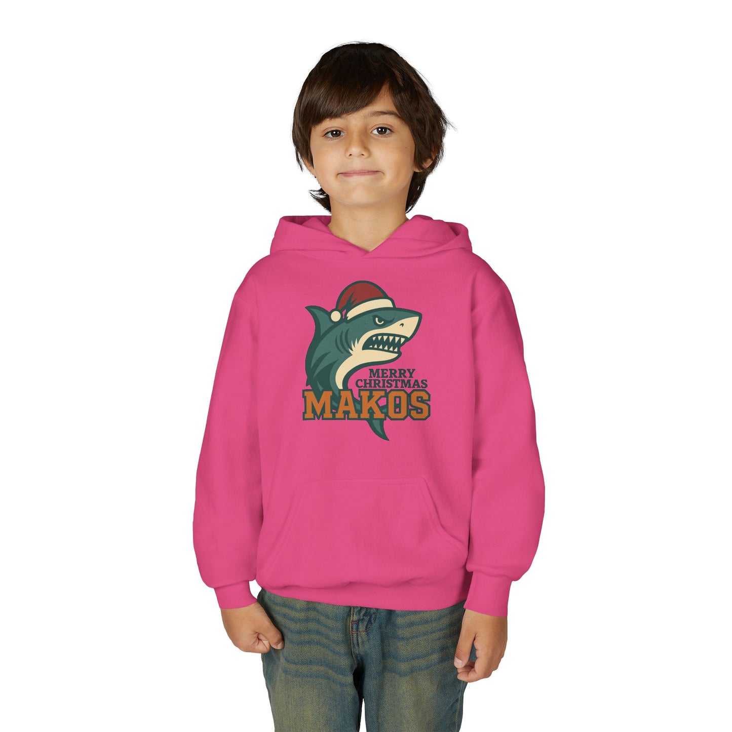 Youth Makos Christmas Hoodie — Merry Christmas Shark Holiday Sweatshirt