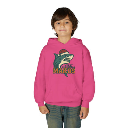 Youth Makos Christmas Hoodie — Merry Christmas Shark Holiday Sweatshirt