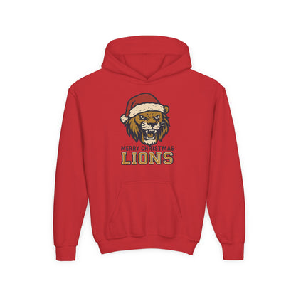 Merry Christmas Lions Hoodie - Gildan