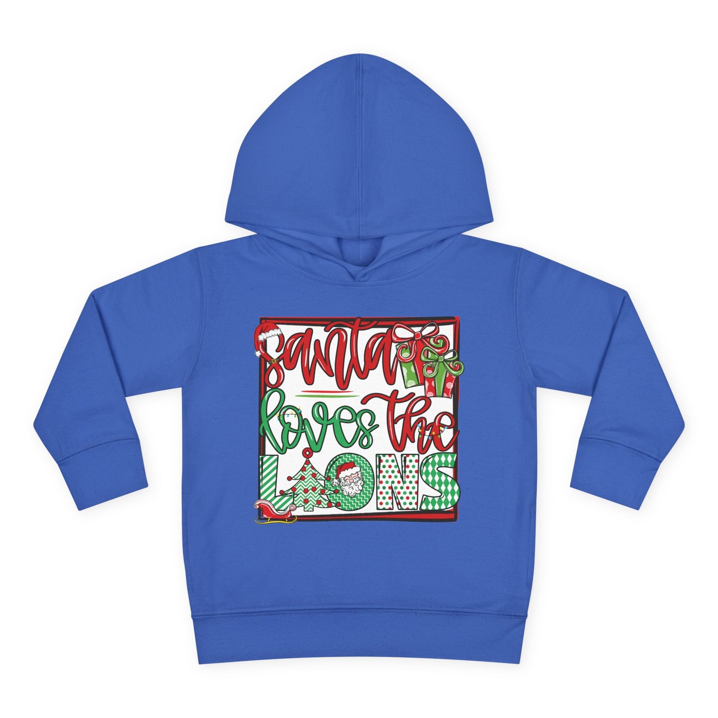 Santa Loves The Lions Toddler Hoodie