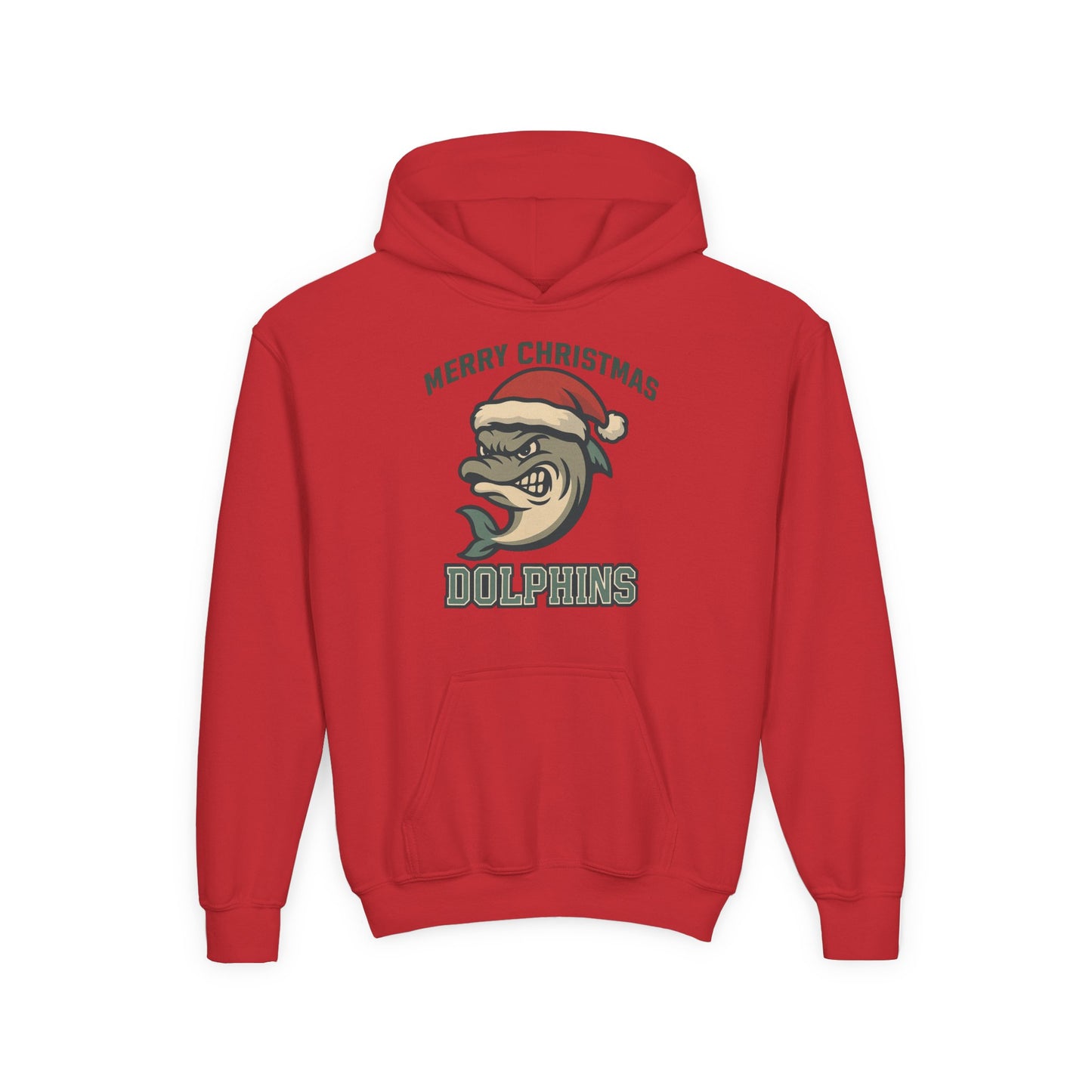 Merry Christmas Dolphins Hoodie - Gildan
