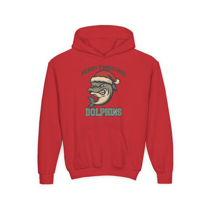 Merry Christmas Dolphins Hoodie - Gildan