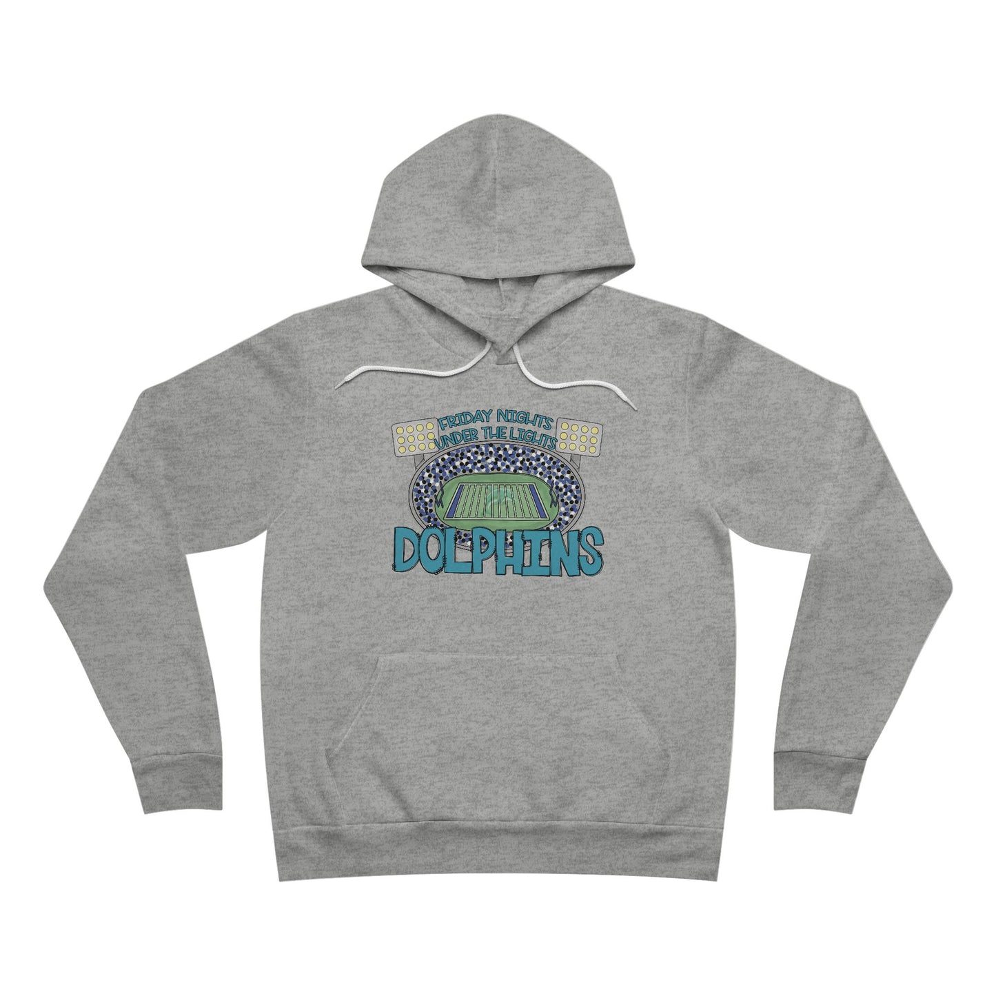 Adult Dolphins Friday Nights Under the Lights Unisex Hoodie - Bella Canvas