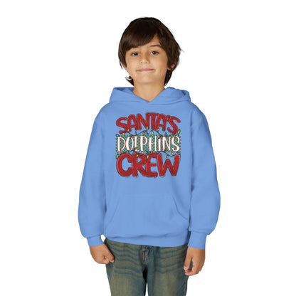 Santa's Dolphins Crew Youth Hoodie