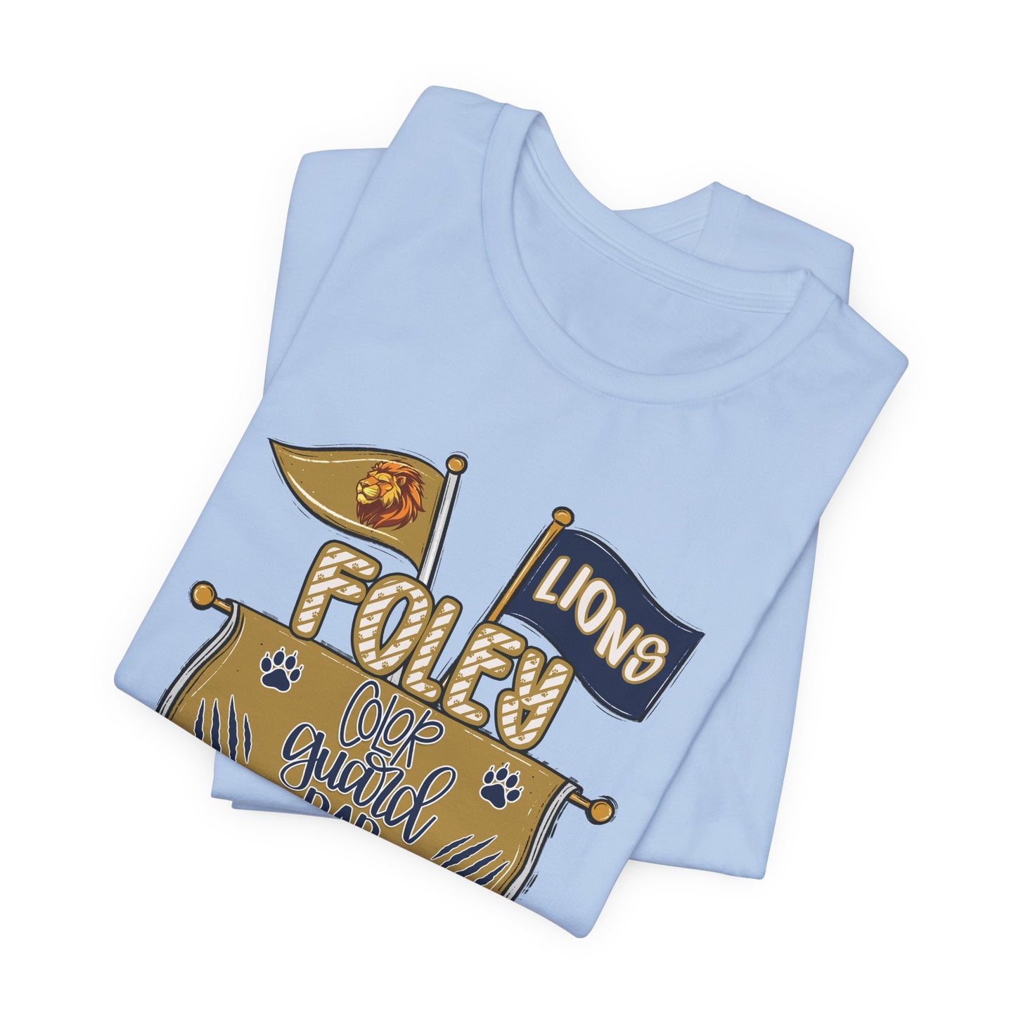 Adult Lions Color Guard Dad Tee - Bella Canvas