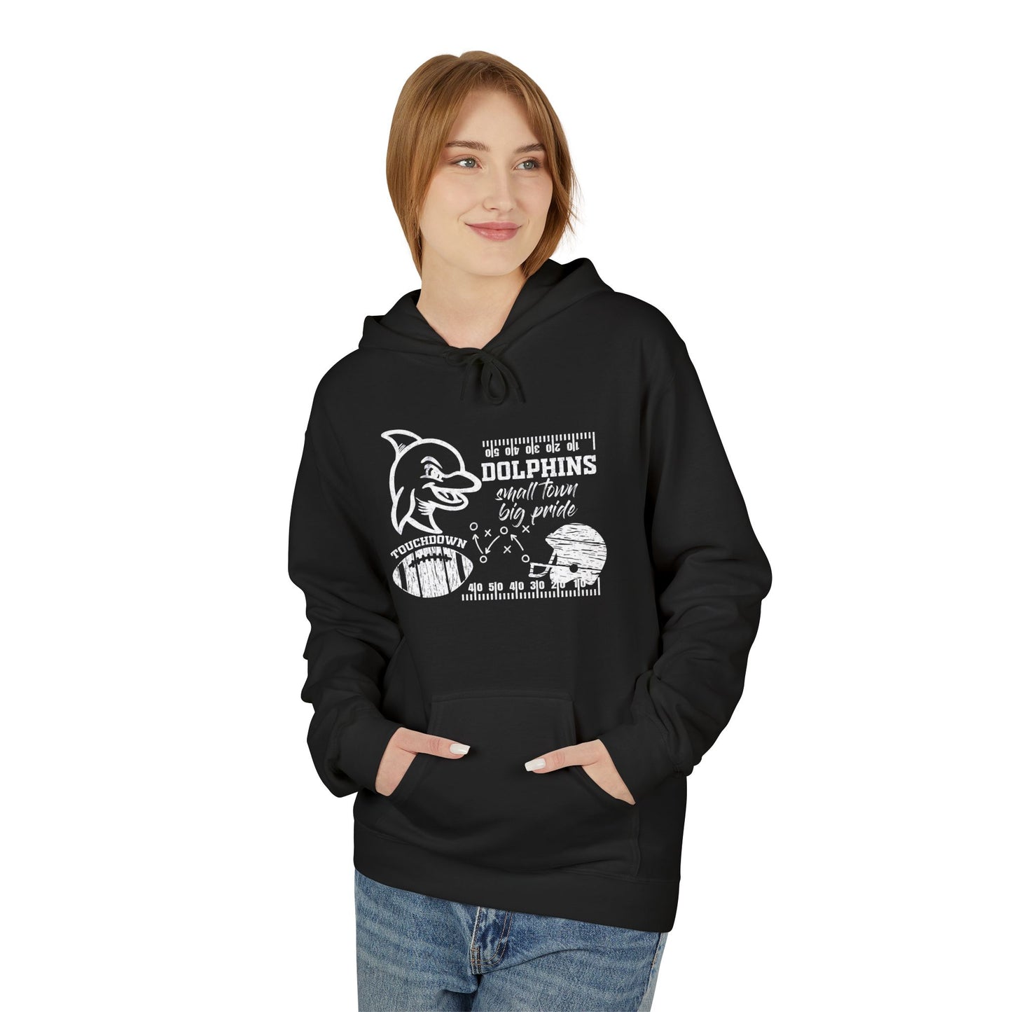 Dolphin Football Hoodie - Gildan