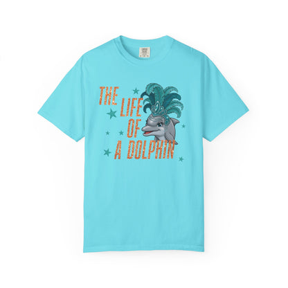Adult Life of a Dolphin Faux Glitter - Comfort Colors