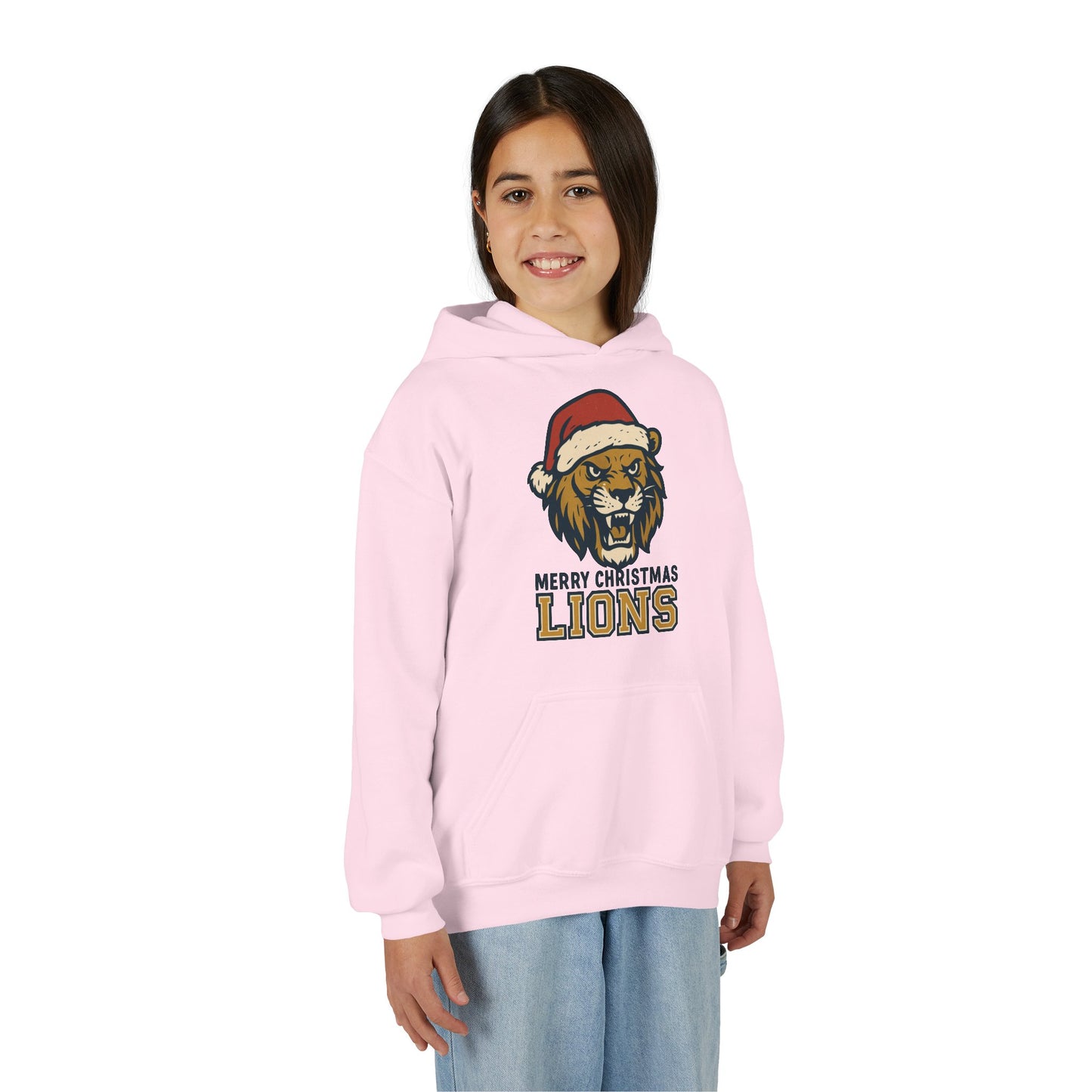 Merry Christmas Lions Hoodie - Gildan