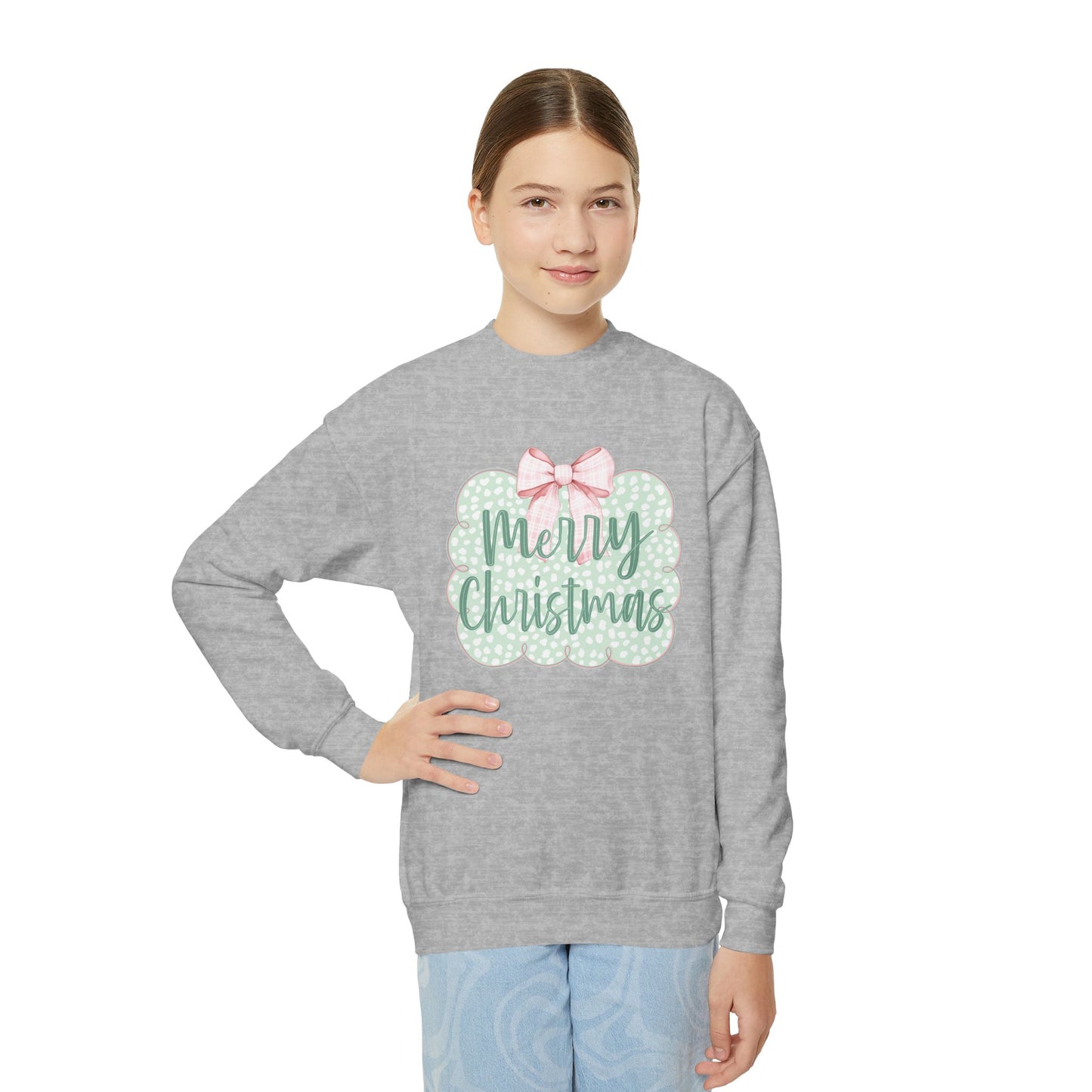Merry Christmas Youth Sweatshirt - Gildan