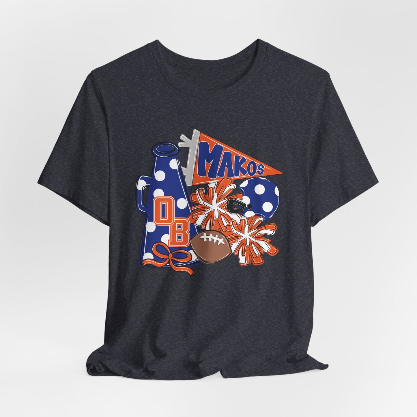 Adult Mega Makos Spirit Football Tee - Bella Canvas
