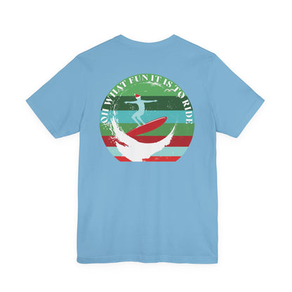 Adult Christmas Surfing Tee - Bella Canvas