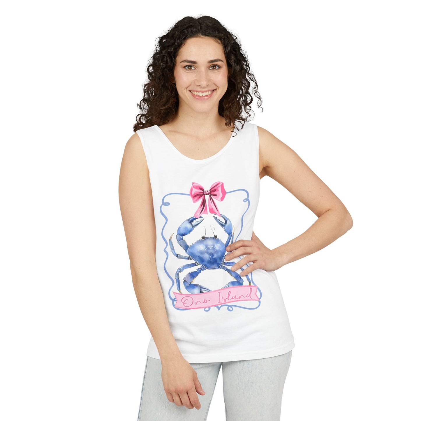 Ono Island Preppy Crab Tank Top - Comfort Colors