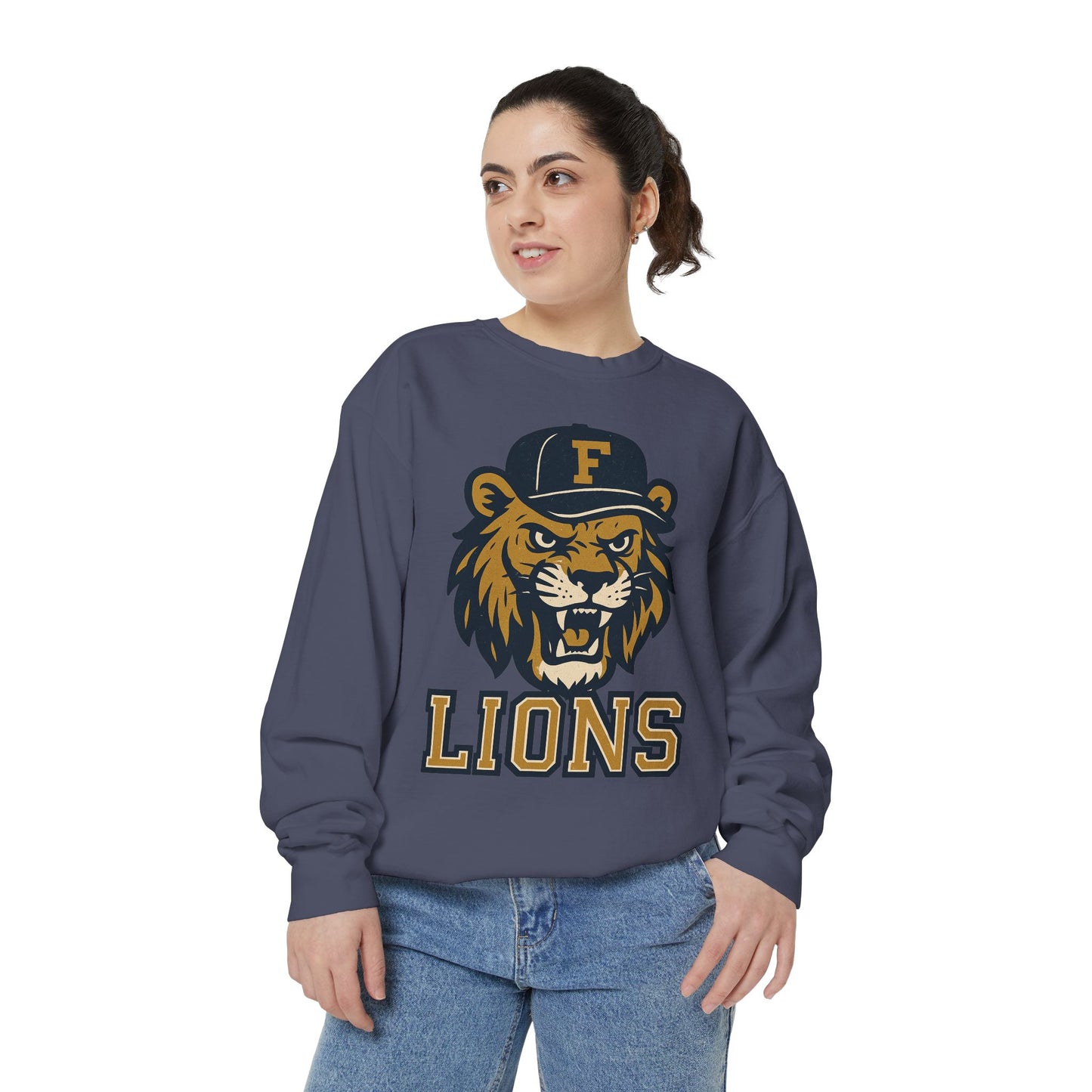 Adult Retro Roaring Lions Sweatshirt - Comfort Colors