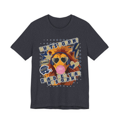 What's Poppin Lion Graphic Tee - Bella Canvas