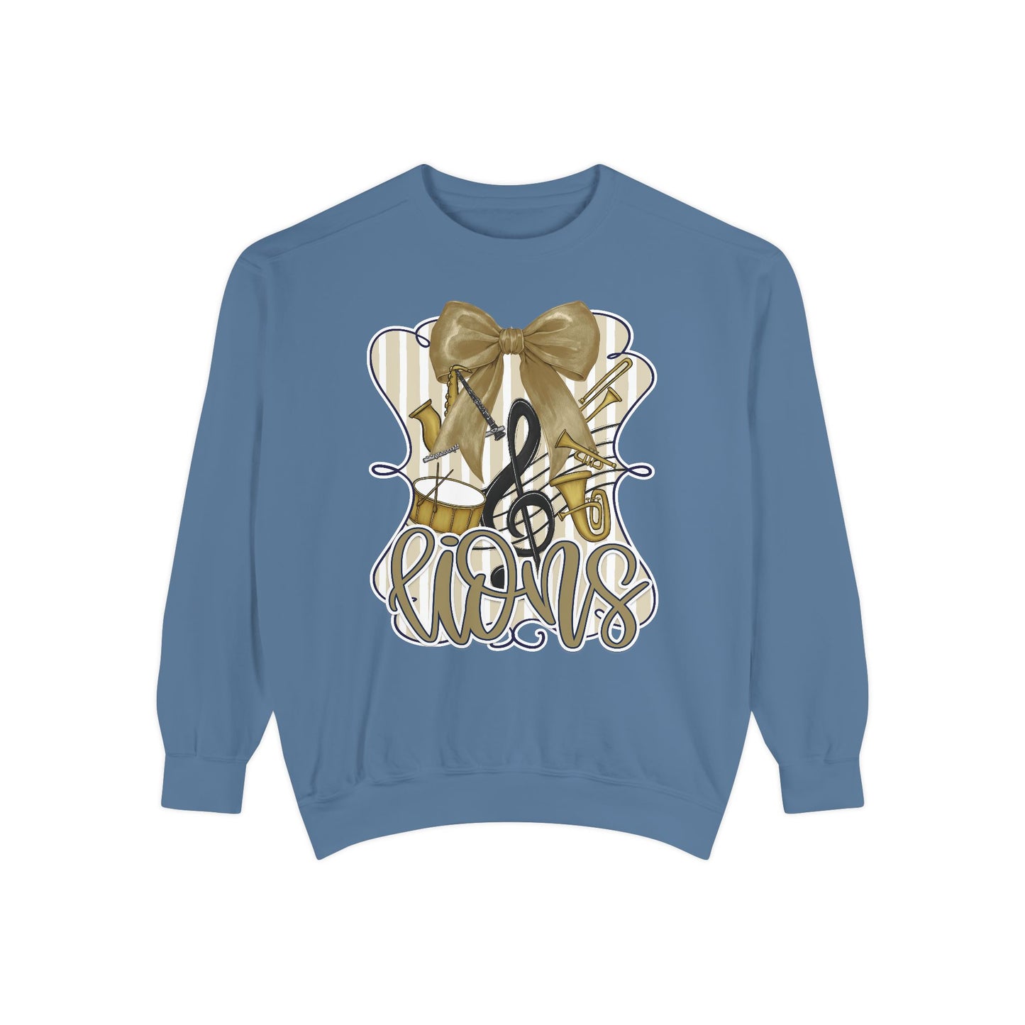 Adult Lions Coquette Band Sweatshirt - Comfort Colors