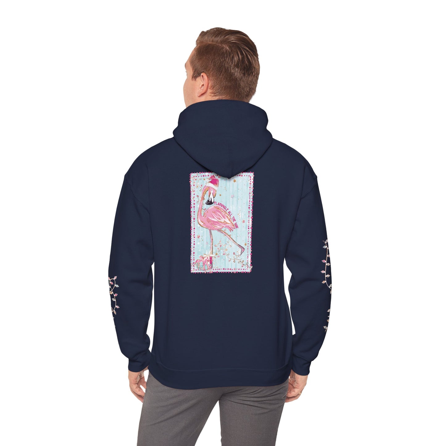 Flamingo Flamingle All The Way Hoodie - Gildan