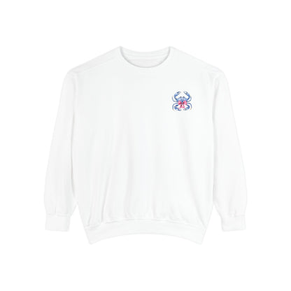 Adult Ono Island Preppy Crab Sweatshirt - Comfort Colors