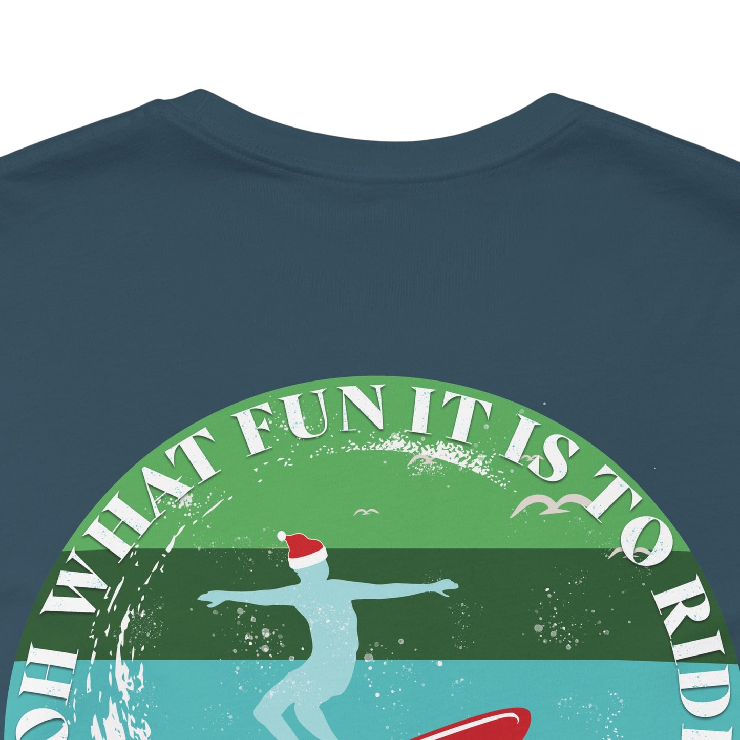 Adult Christmas Surfing Tee - Bella Canvas